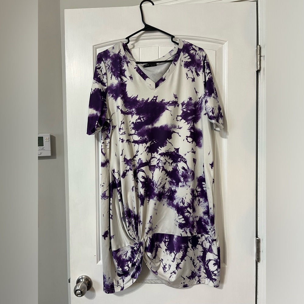 SHEIN purple tie dye dress